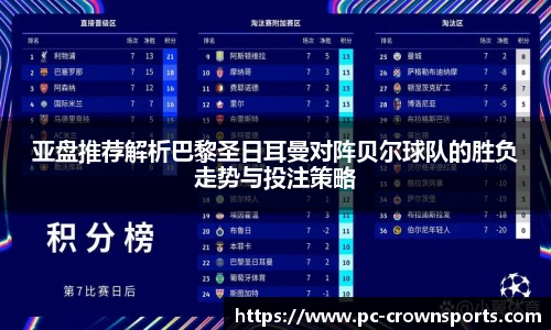 亚盘推荐解析巴黎圣日耳曼对阵贝尔球队的胜负走势与投注策略